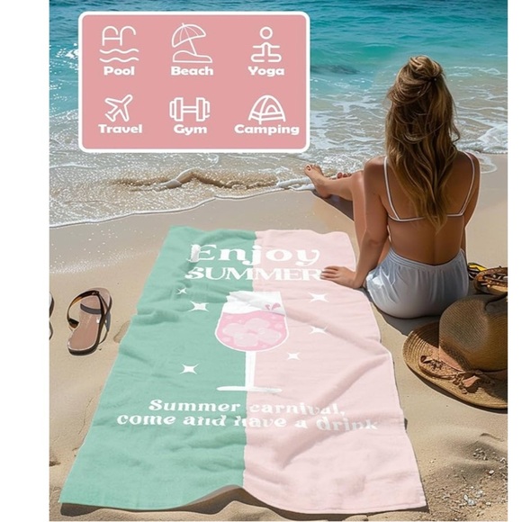 🆕 WDS Wondrous Microfiber Beach Towels Set - Picture 1 of 8
